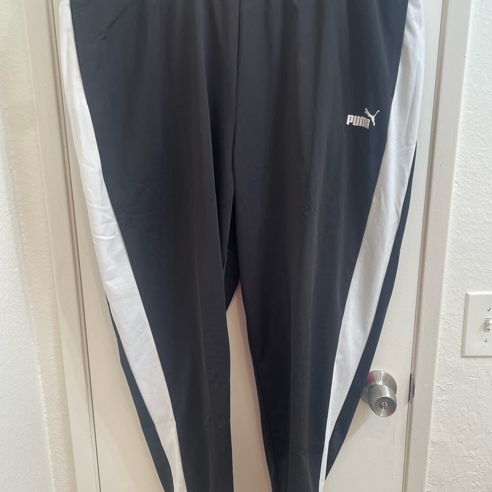 Puma Black and White Track Pants